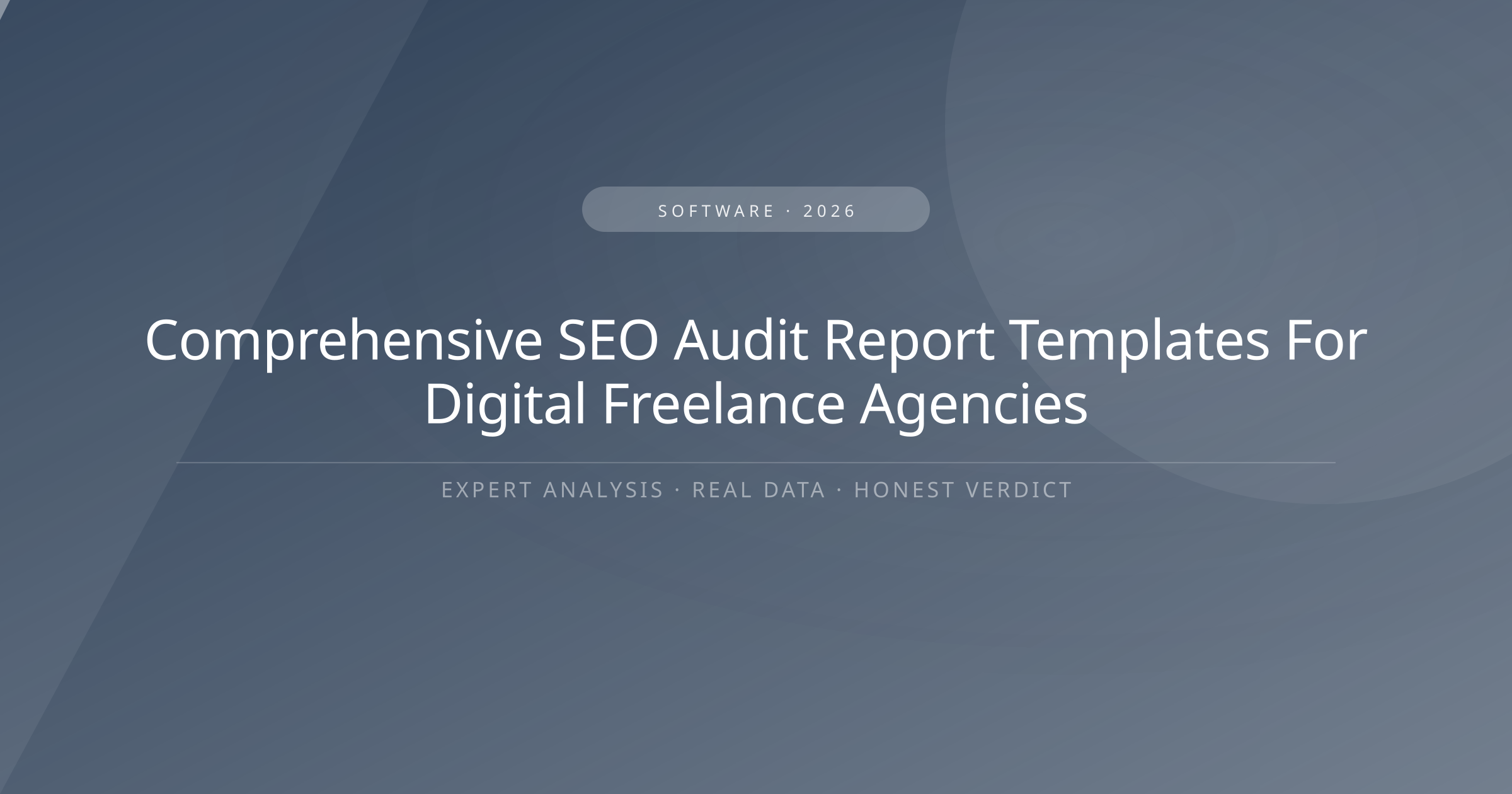 Comprehensive SEO Audit Report Templates For Digital Freelance Agencies