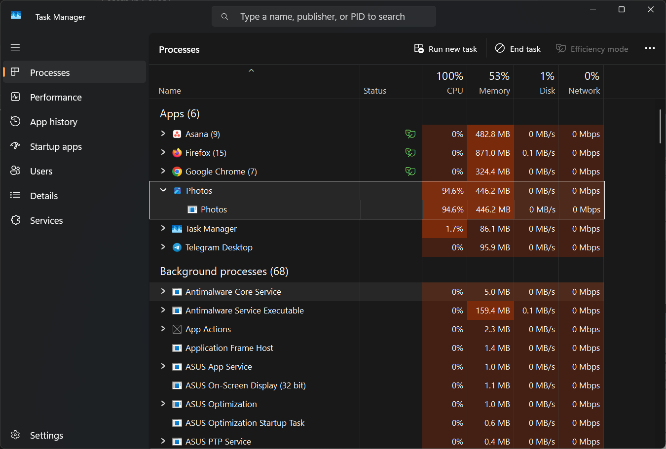 Understanding High CPU Usage From Background Windows Processes