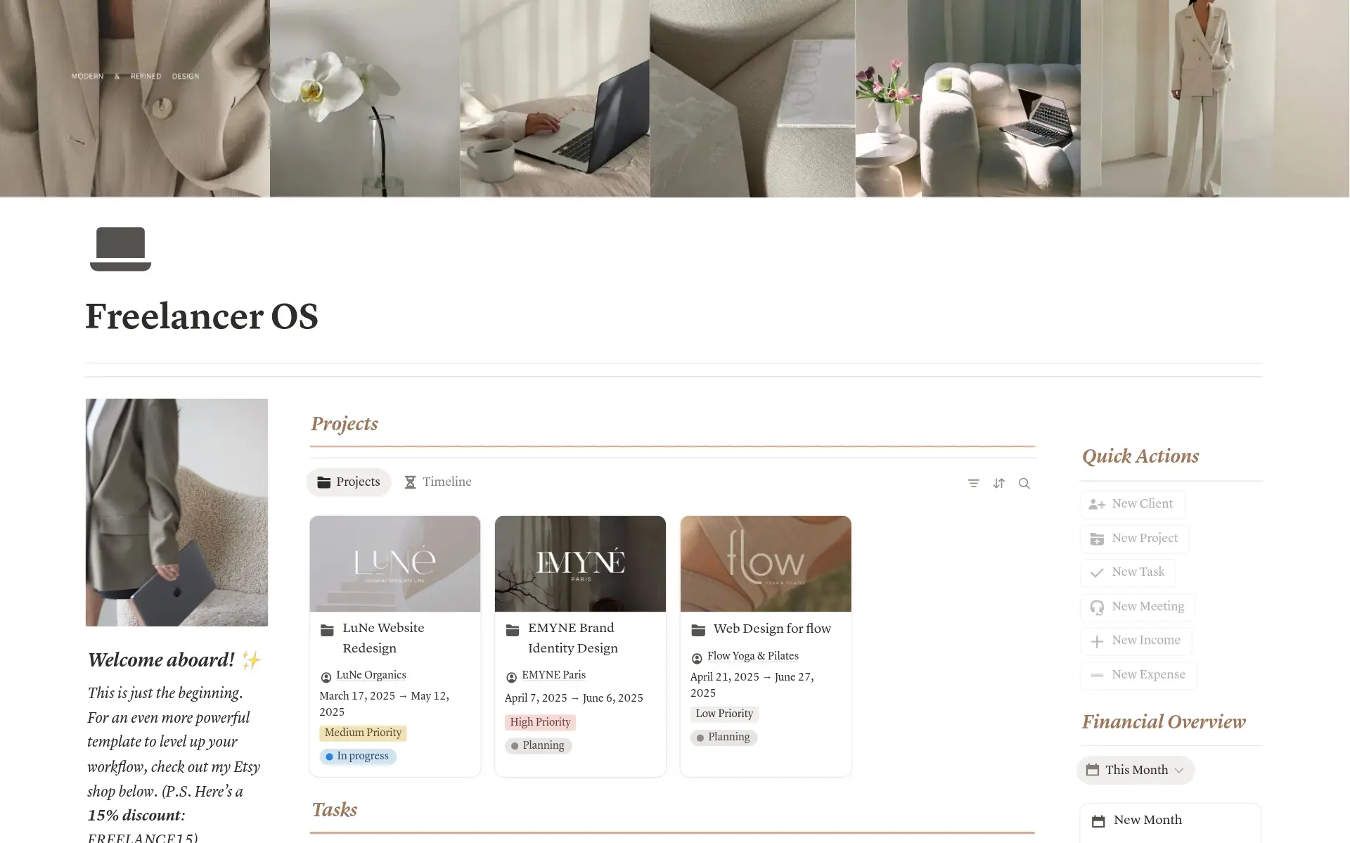 Freelance Management Template – Streamlining Client and Project Oversight