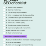 Best On-Page SEO Checklist for Higher Google Rankings
